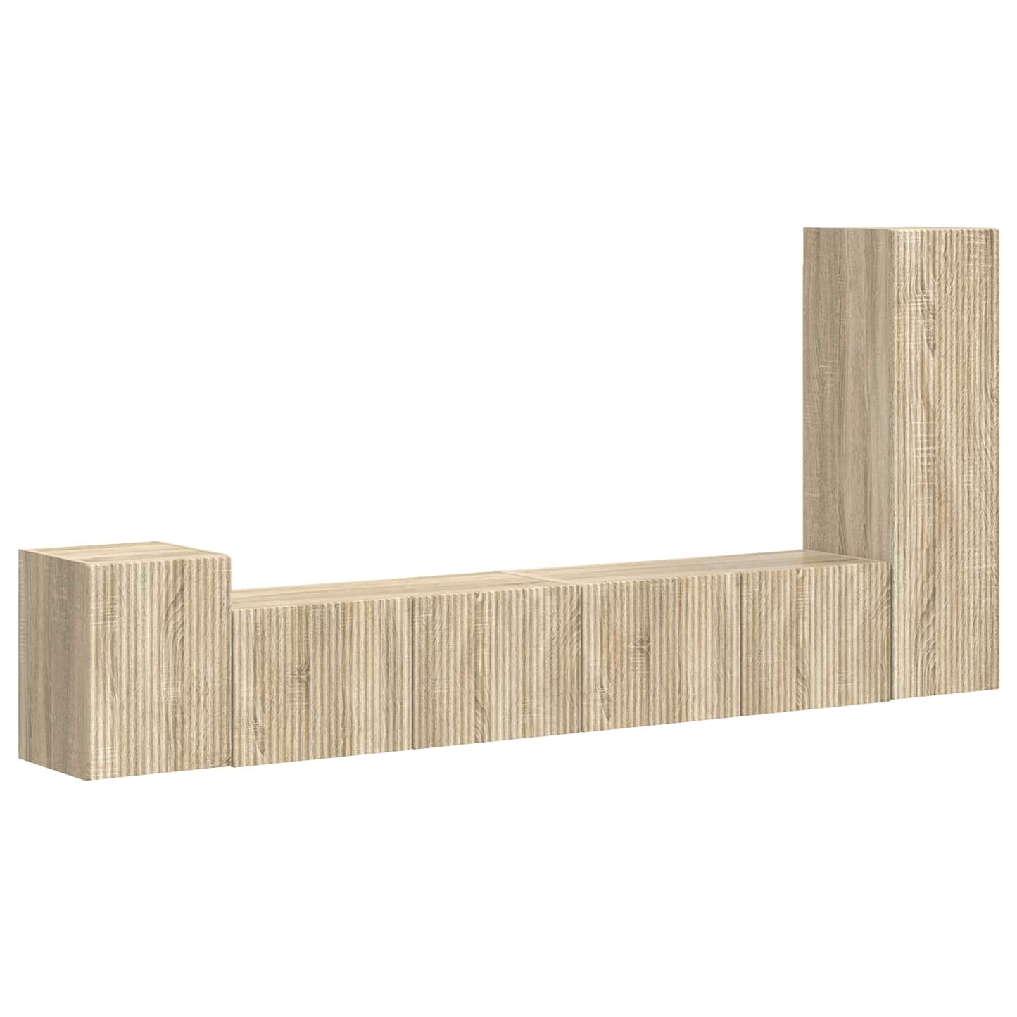 Set mobile TV 3 pcs Rovere Sonoma Legno multistrato