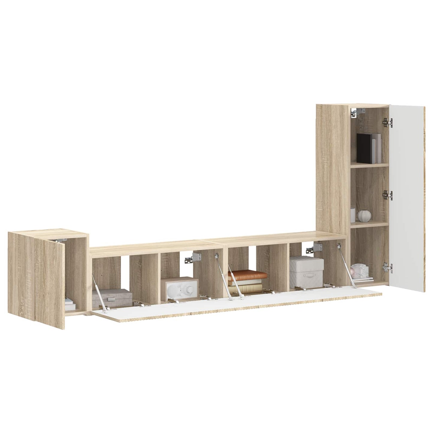 Set mobile TV 3 pcs Rovere Sonoma Legno multistrato