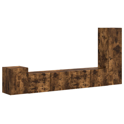 Set mobile TV 3 pcs Rovere fumé Legno multistrato