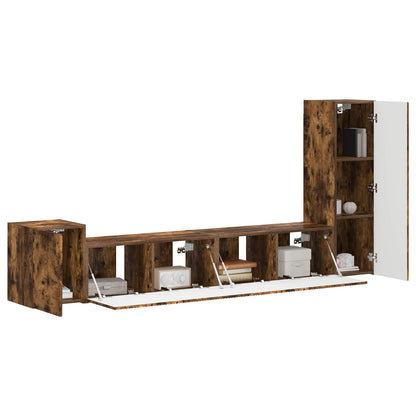 Set mobile TV 3 pcs Rovere fumé Legno multistrato