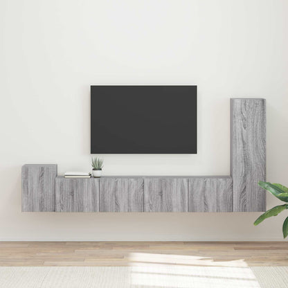 Set mobile TV 3 pcs Grigio Sonoma Legno multistrato