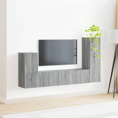 Set mobile TV 3 pcs Grigio Sonoma Legno multistrato
