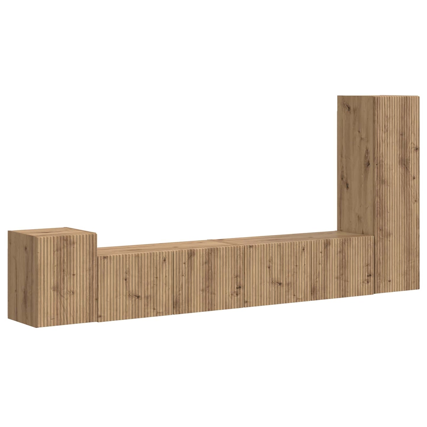 Set mobile TV 3 pcs Rovere artigianale Legno multistrato