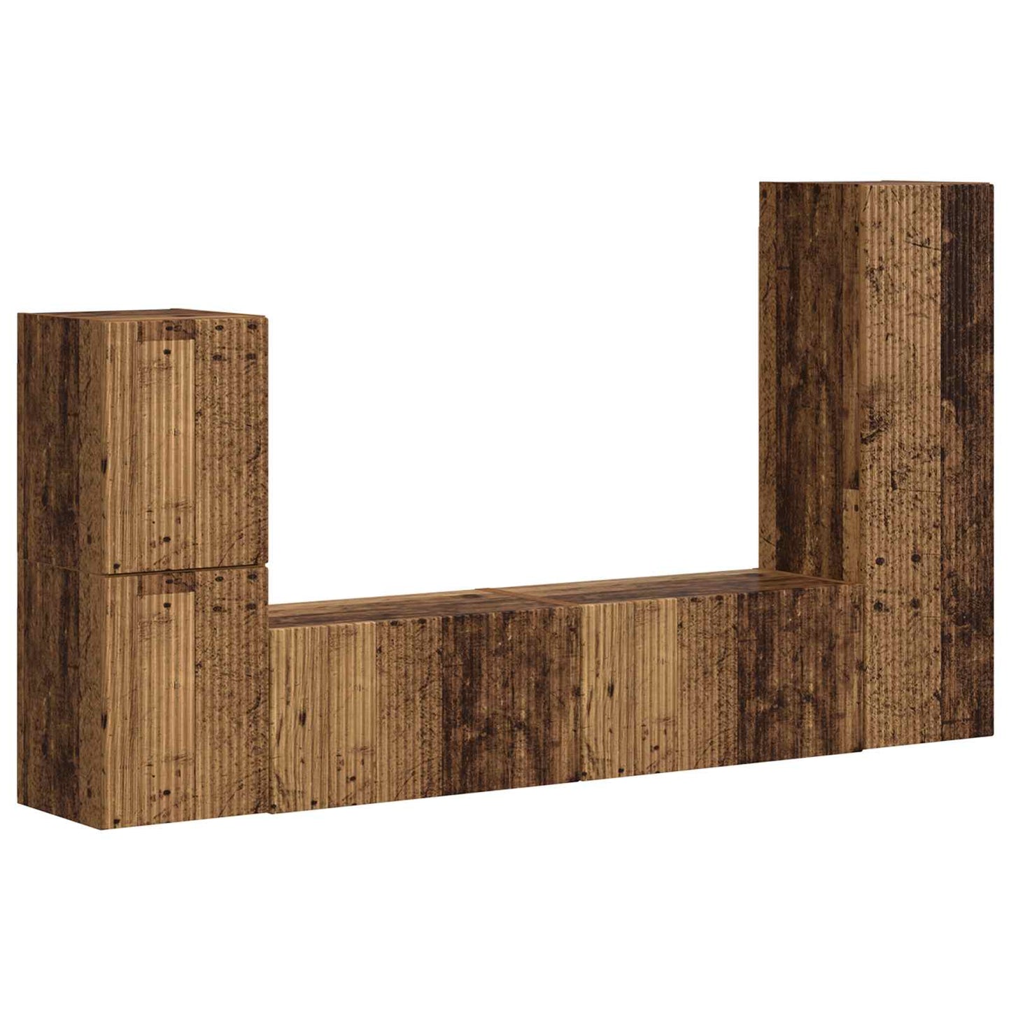 Set mobile TV 4 pcs Legno vecchio Legno multistrato