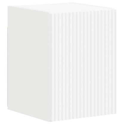 Set mobile TV Montaggio a parete 4 pcs Bianco Legno multistrato