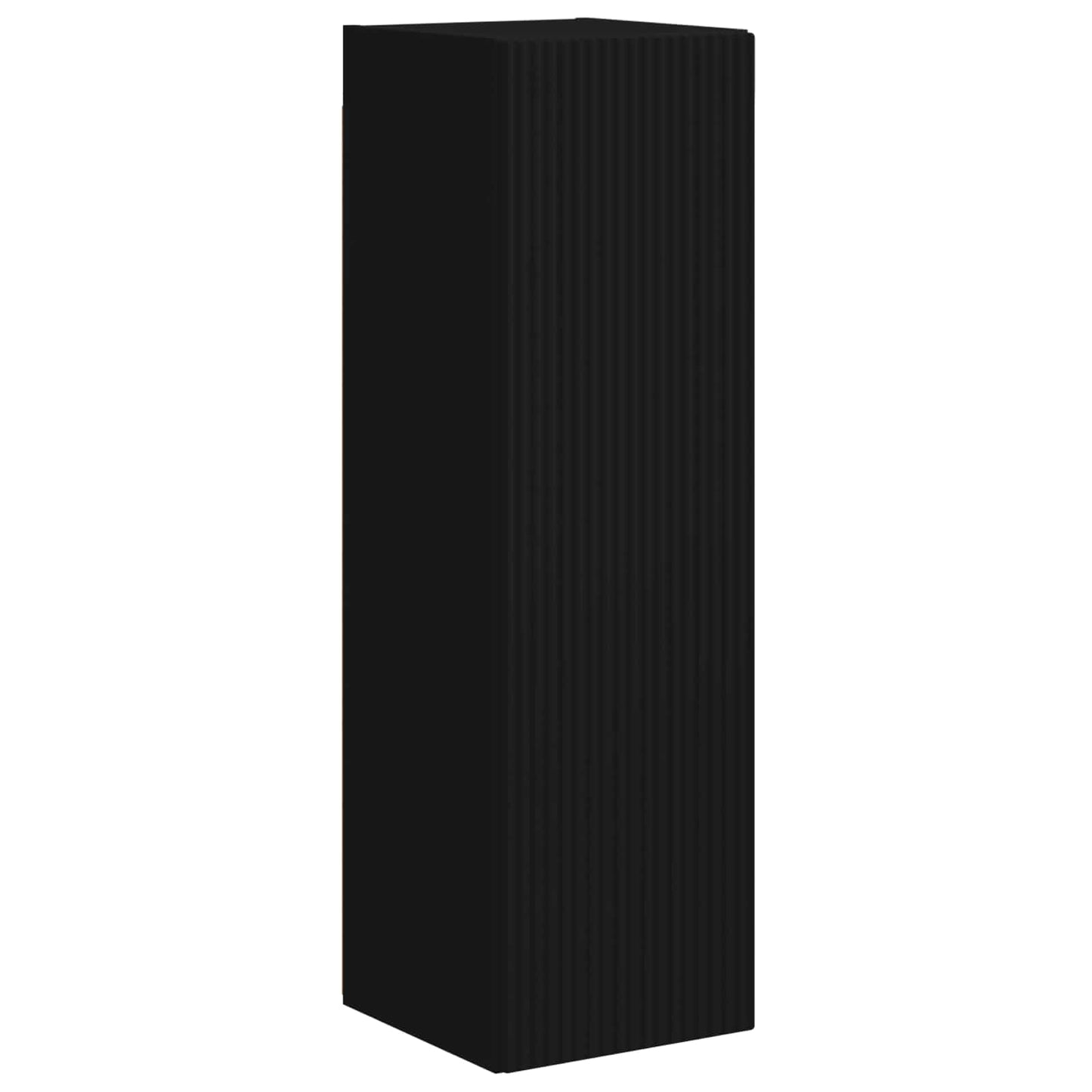 Set mobile TV Montaggio a parete 4 pcs Nero Legno multistrato