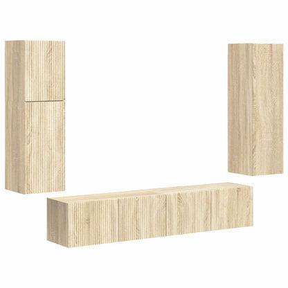 Set mobile TV 4 pcs Rovere Sonoma Legno multistrato