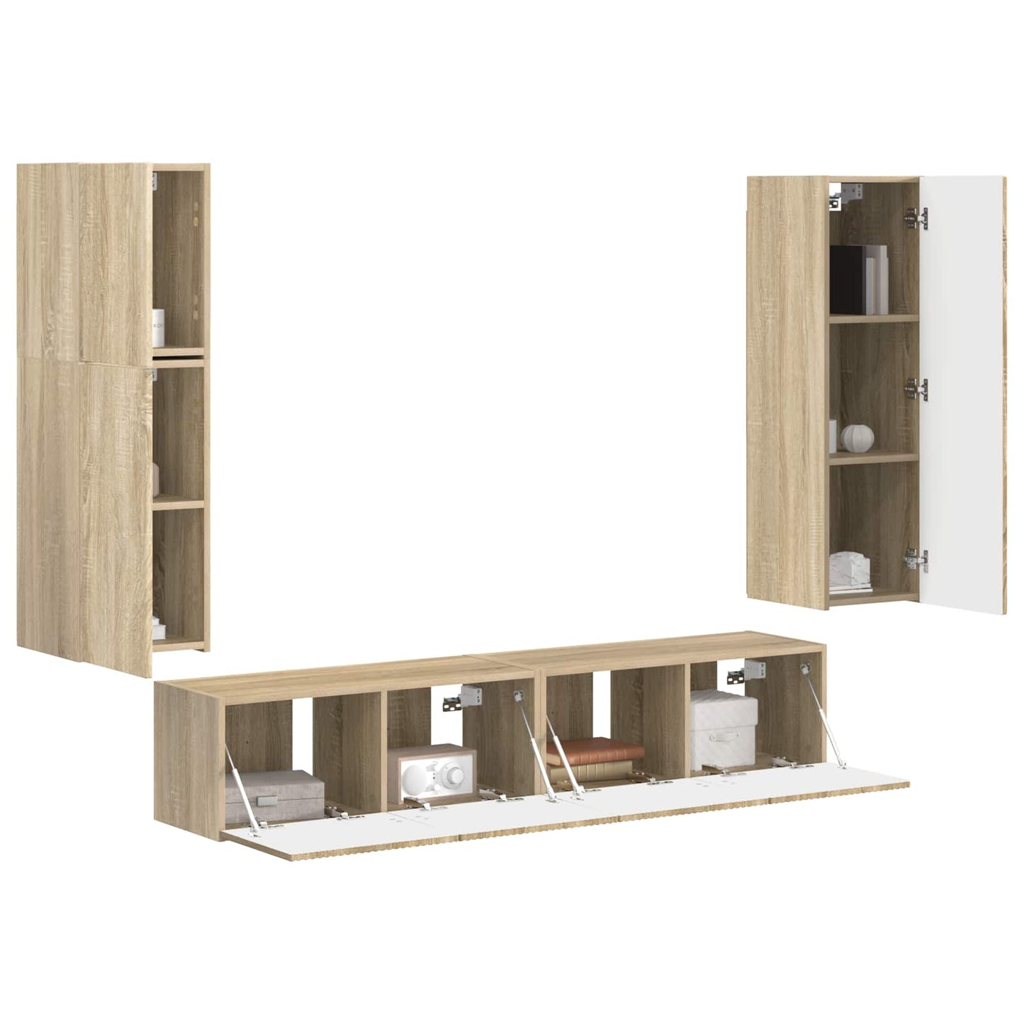 Set mobile TV 4 pcs Rovere Sonoma Legno multistrato