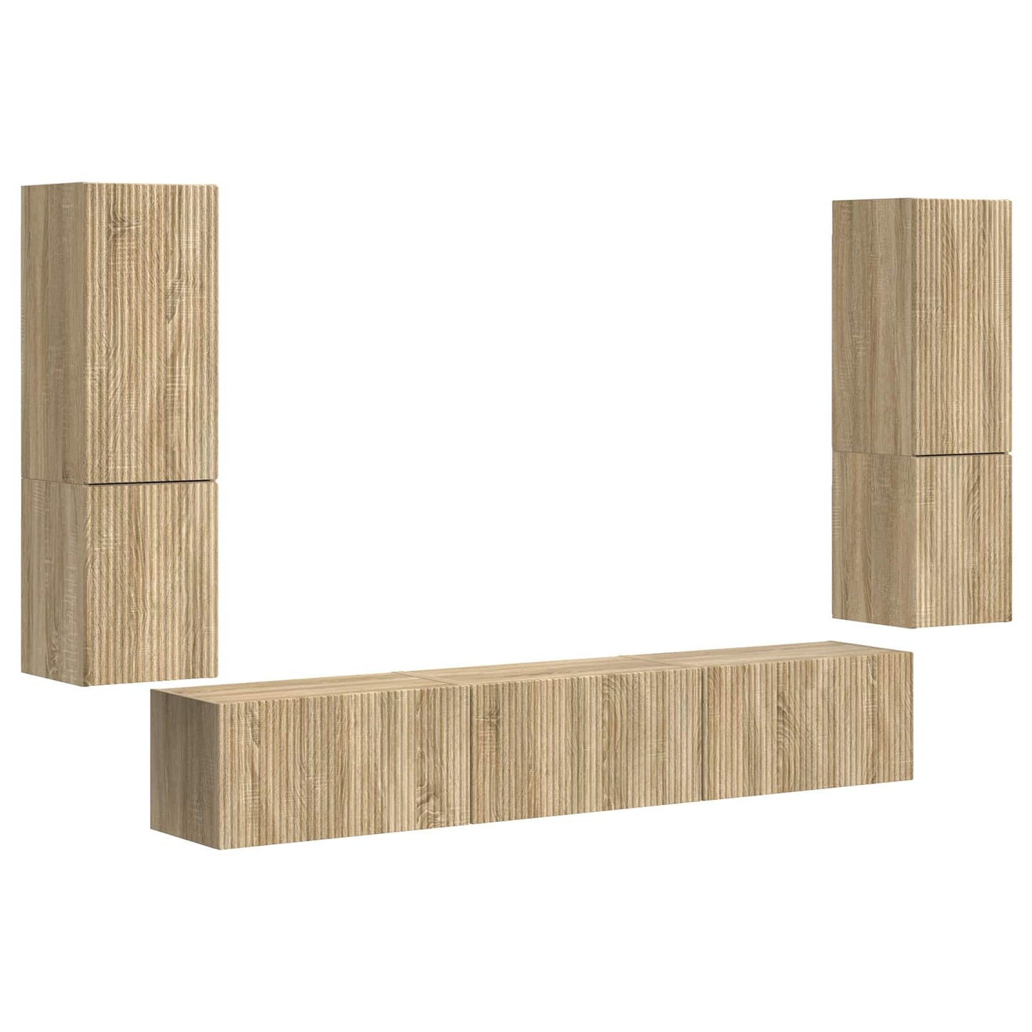 Set mobile TV 4 pcs Rovere Sonoma Legno multistrato