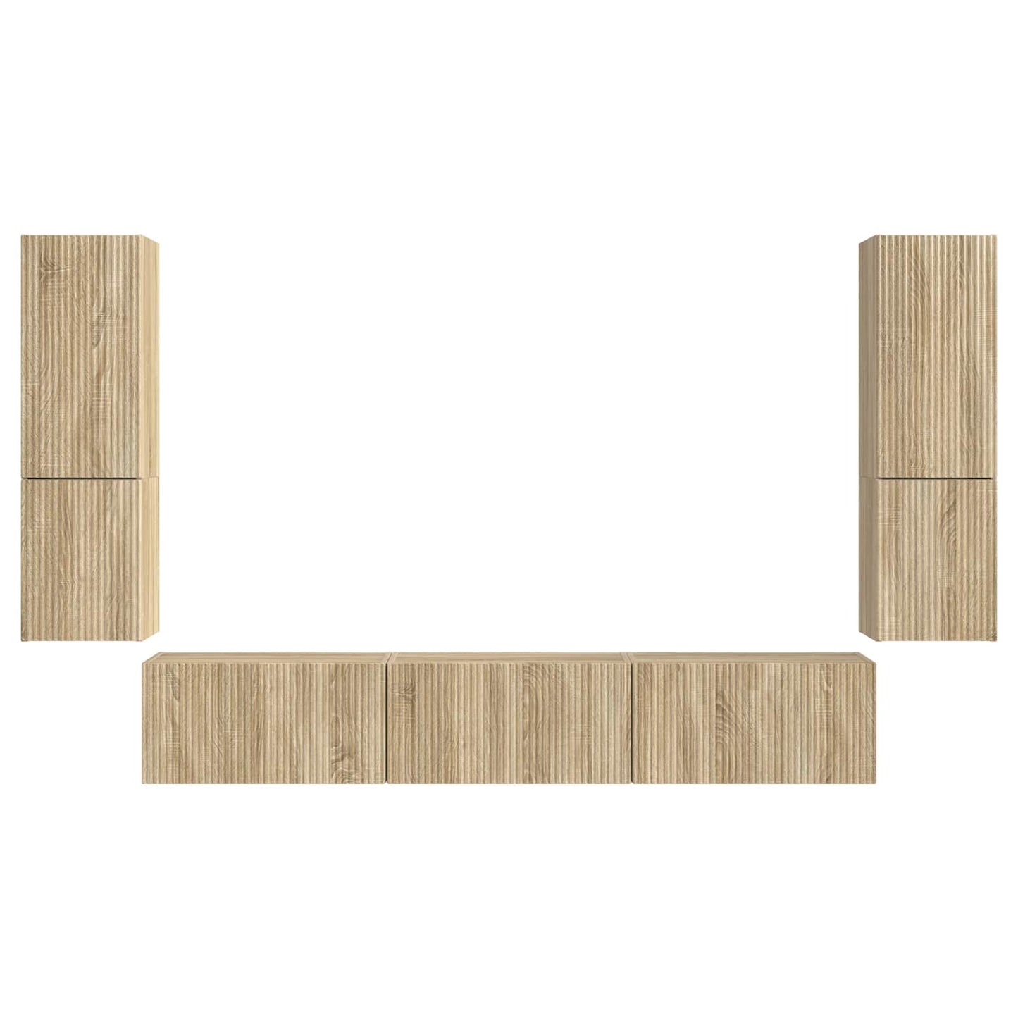 Set mobile TV 4 pcs Rovere Sonoma Legno multistrato