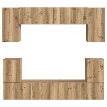 Set mobile TV 5 pcs Rovere artigianale Legno ingegnerizzato | homemem39