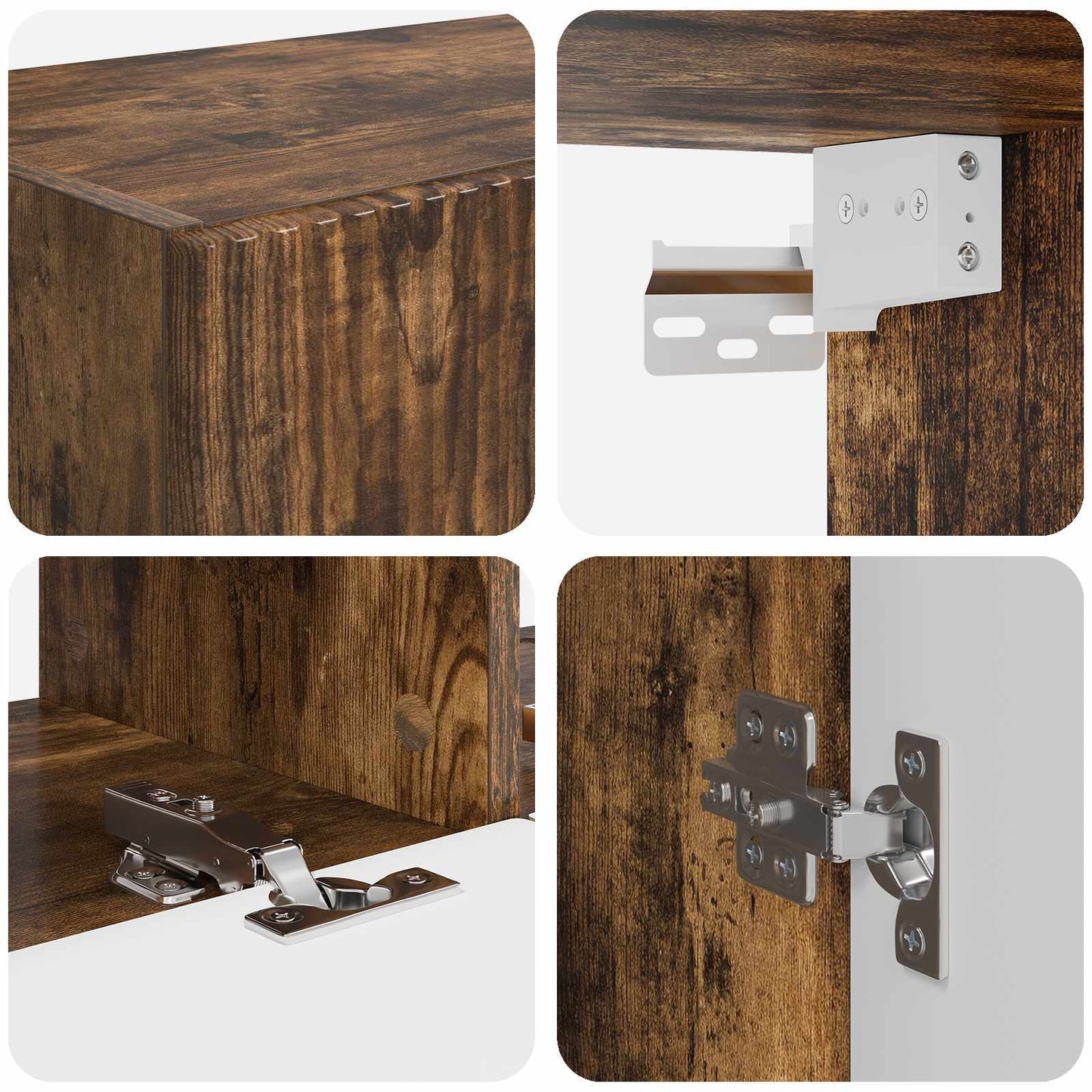 Set mobile TV 6 pcs Rovere fumé Legno multistrato