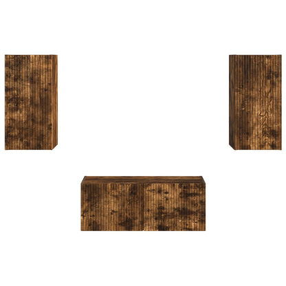 Set mobile TV 6 pcs Rovere fumé Legno multistrato