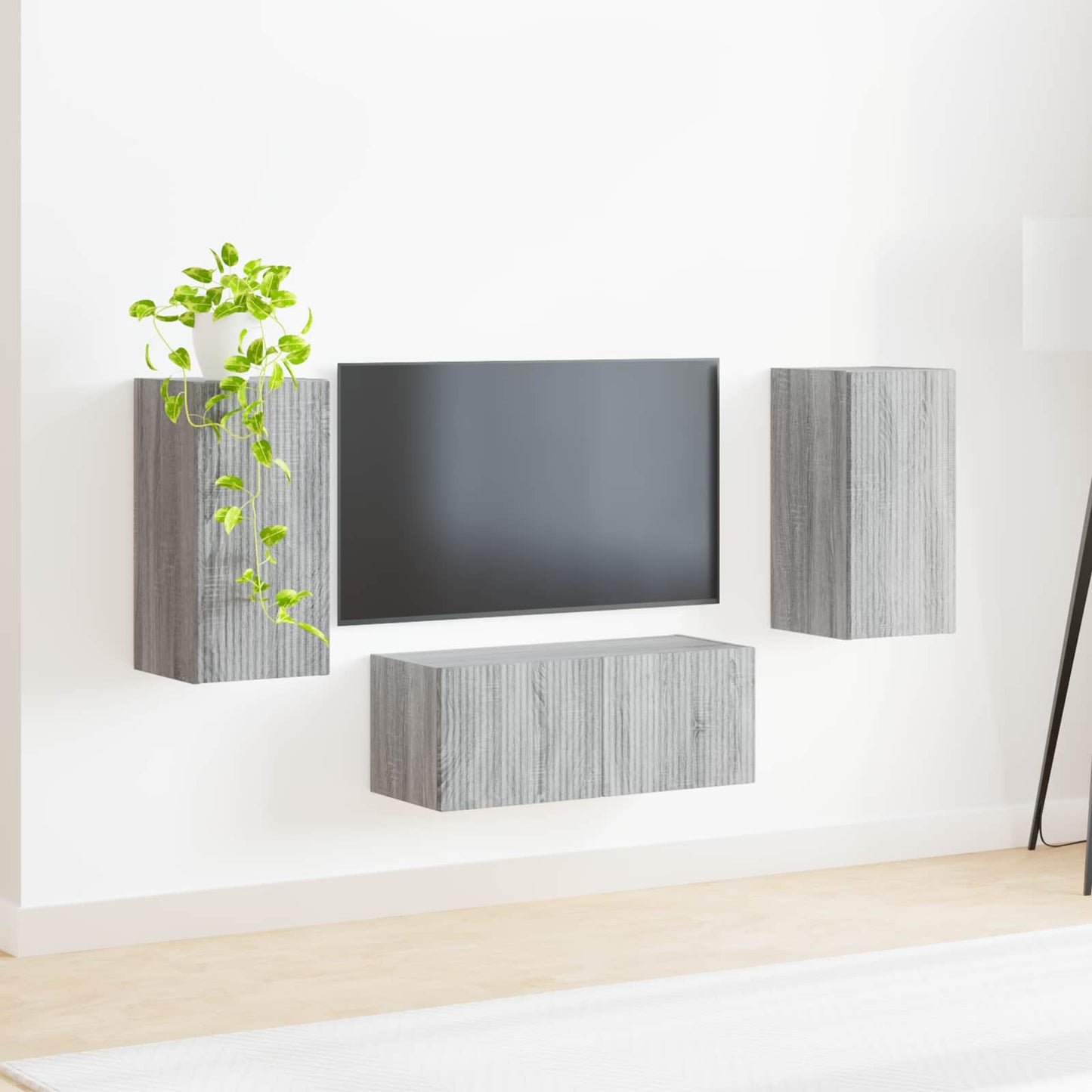Set mobile TV 6 pcs Grigio Sonoma Legno multistrato