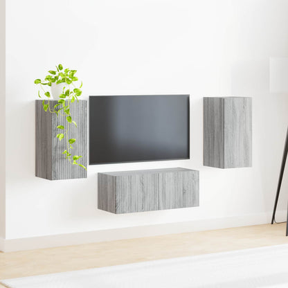 Set mobile TV 6 pcs Grigio Sonoma Legno multistrato