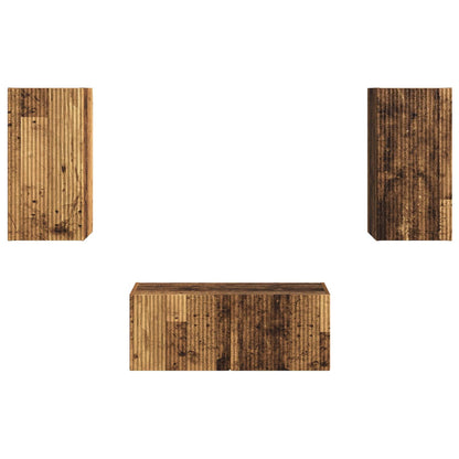 Set mobile TV 6 pcs Legno vecchio Legno multistrato