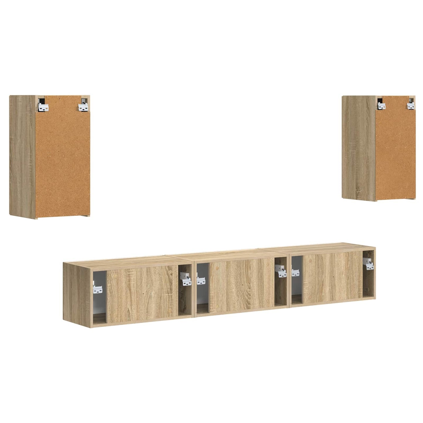 Set mobile TV 3 pcs Rovere Sonoma Legno multistrato