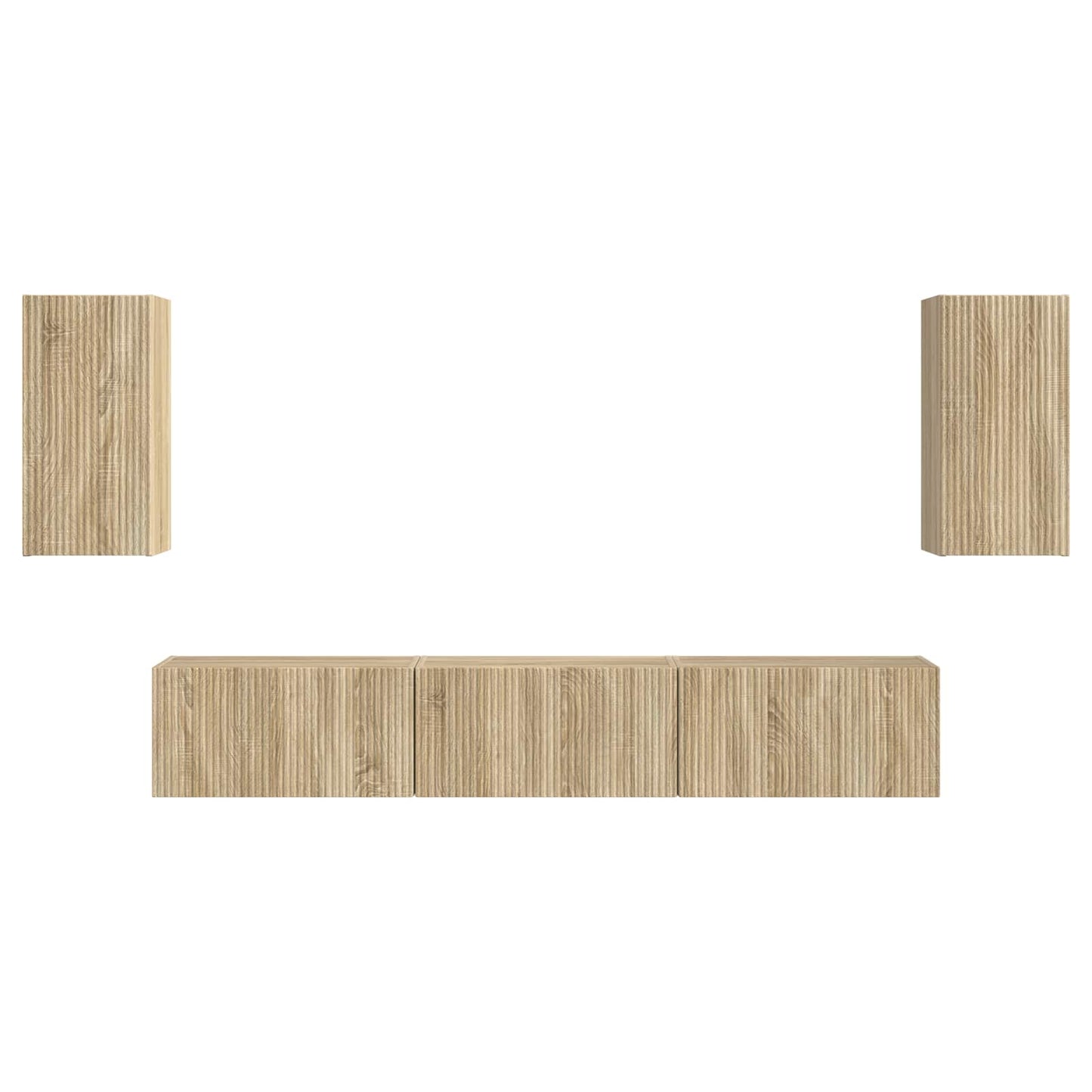 Set mobile TV 3 pcs Rovere Sonoma Legno multistrato