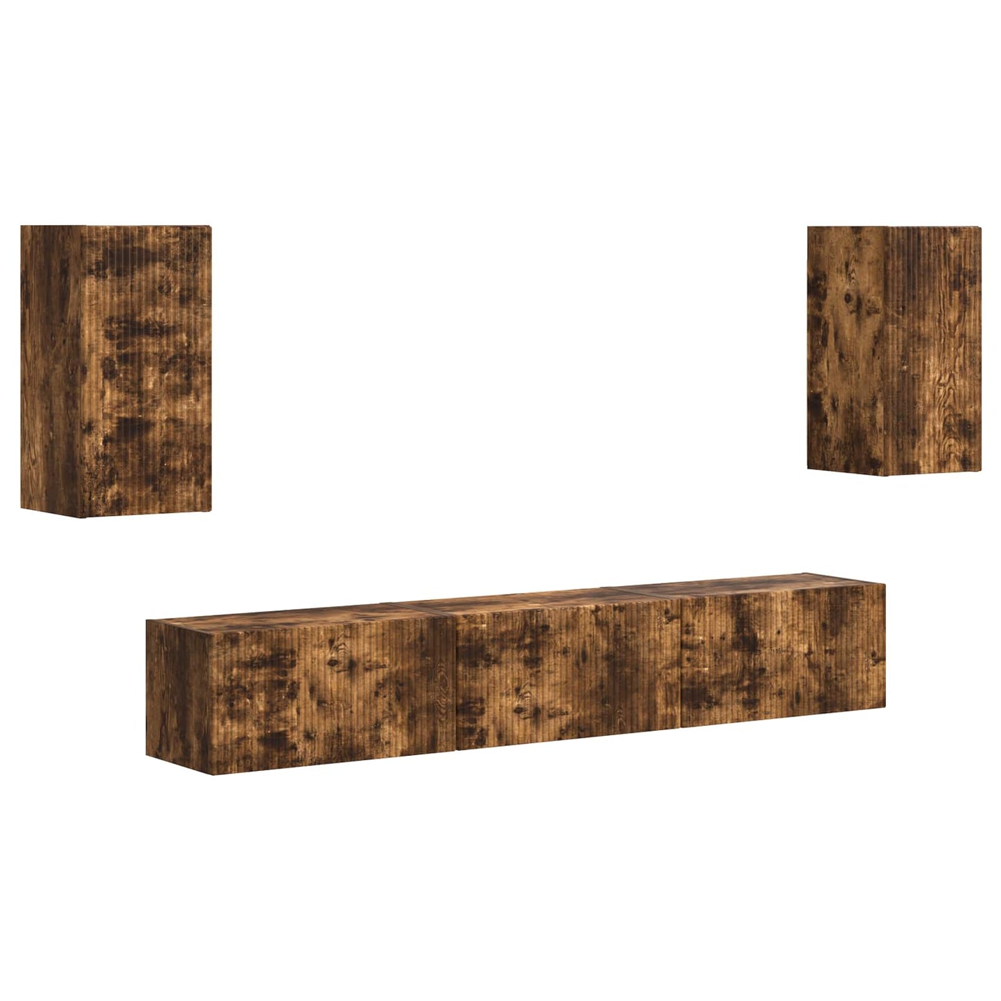 Set mobile TV 3 pcs Rovere fumé Legno multistrato