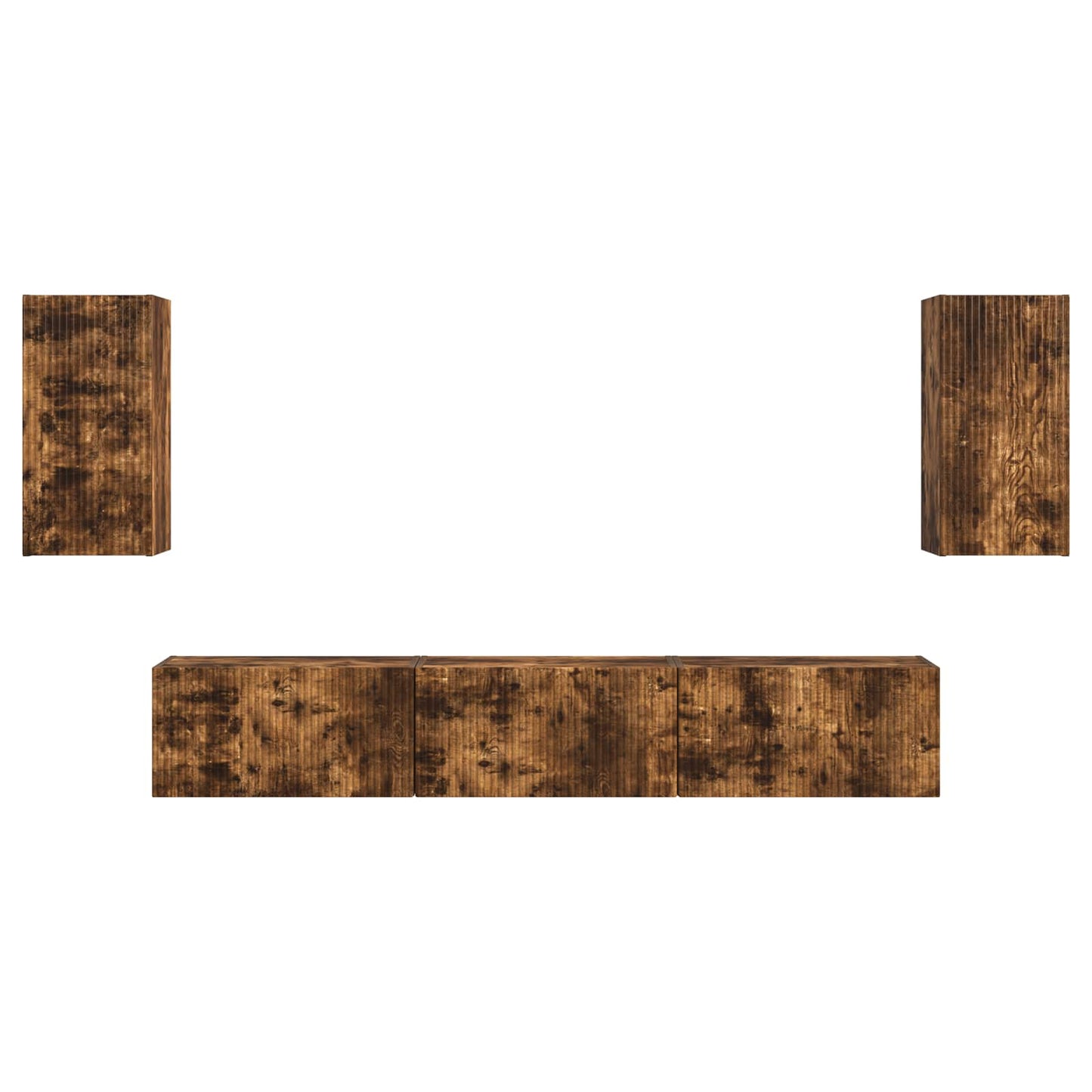 Set mobile TV 3 pcs Rovere fumé Legno multistrato