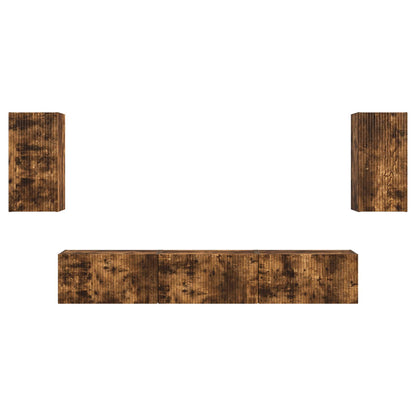 Set mobile TV 3 pcs Rovere fumé Legno multistrato