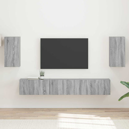 Set mobile TV 3 pcs Grigio Sonoma Legno multistrato