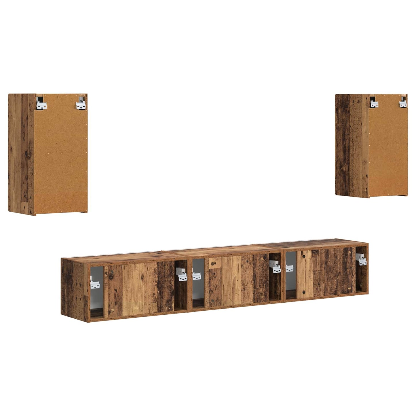 Set mobile TV 3 pcs Legno vecchio Legno multistrato