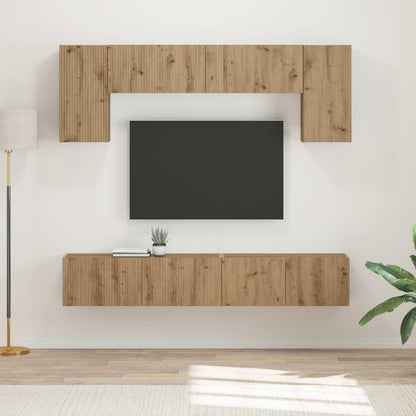 Set mobile TV 4 pcs Rovere Sonoma Legno multistrato