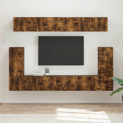 Set mobile TV 5 pcs Rovere fumé Legno multistrato