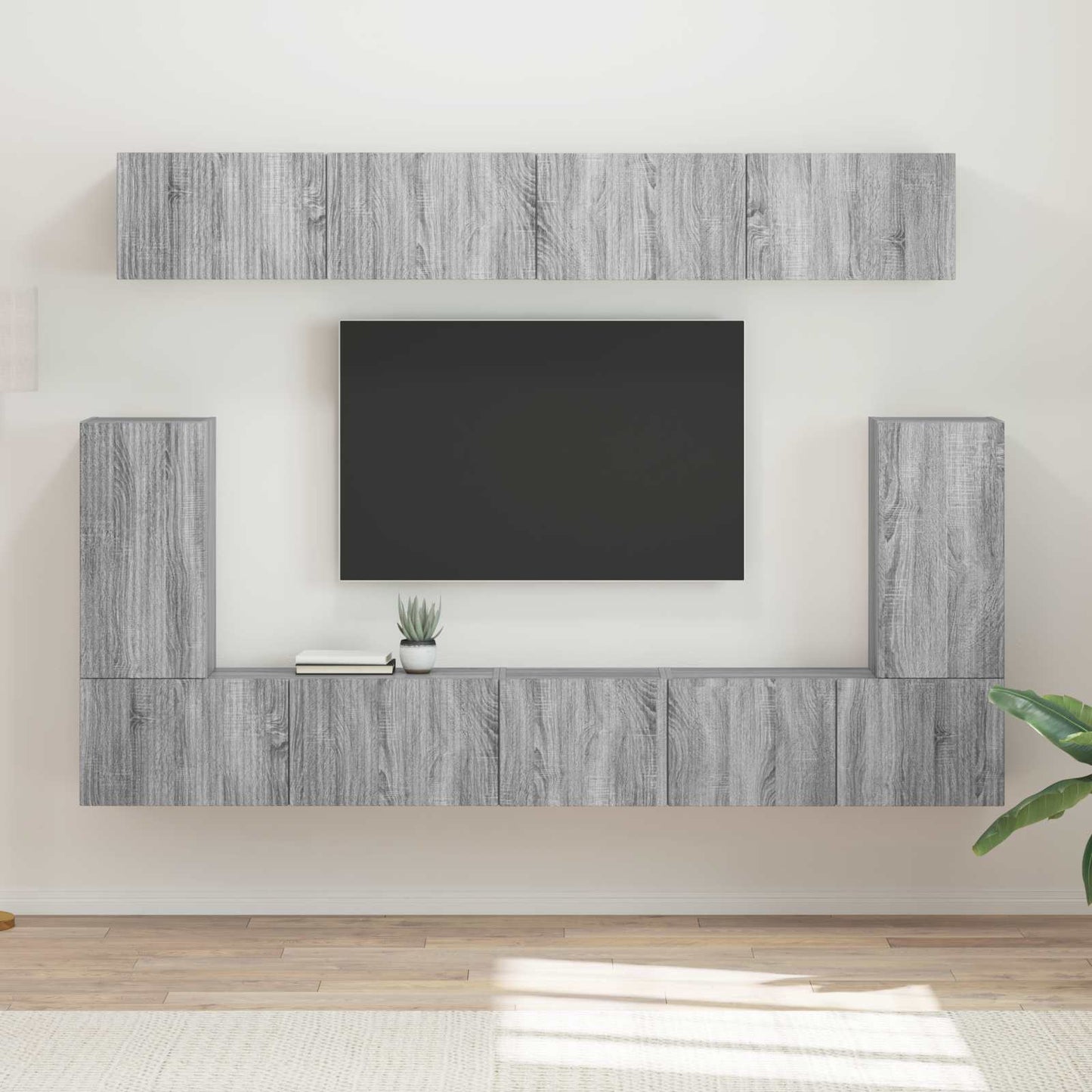 Set mobile TV 5 pcs Grigio Sonoma Legno multistrato