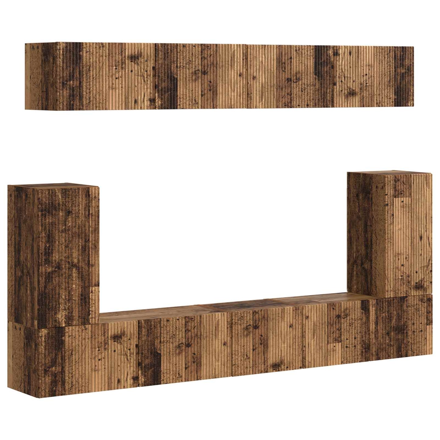 Set mobile TV 5 pcs Legno vecchio Legno multistrato