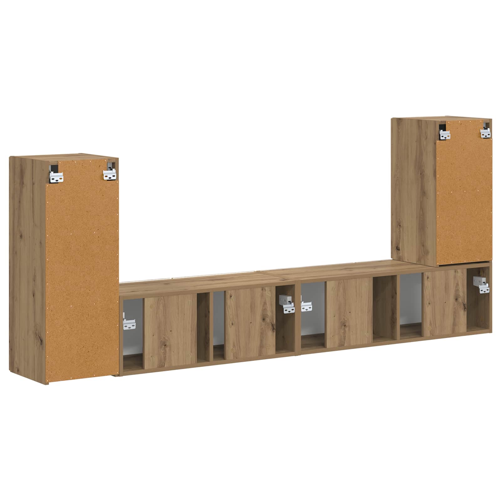 Set mobile TV 4 pcs Rovere artigianale Legno multistrato | homemem39