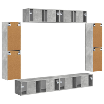 Mobile TV 4 pcs Grigio cemento