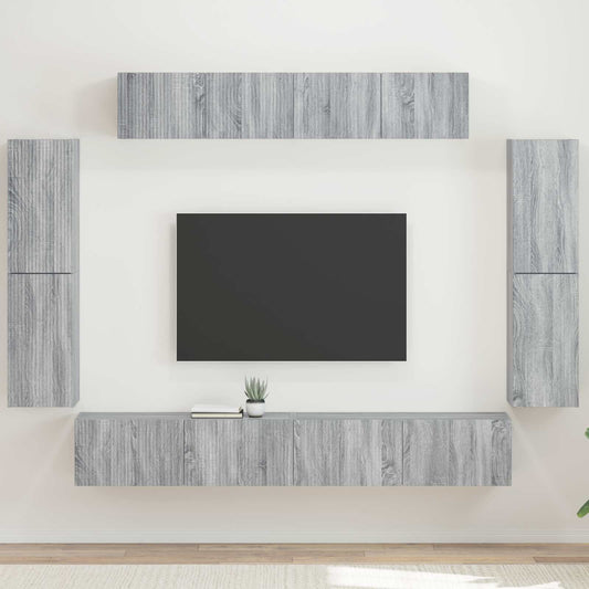 Mobile TV 4 pcs Grigio Sonoma
