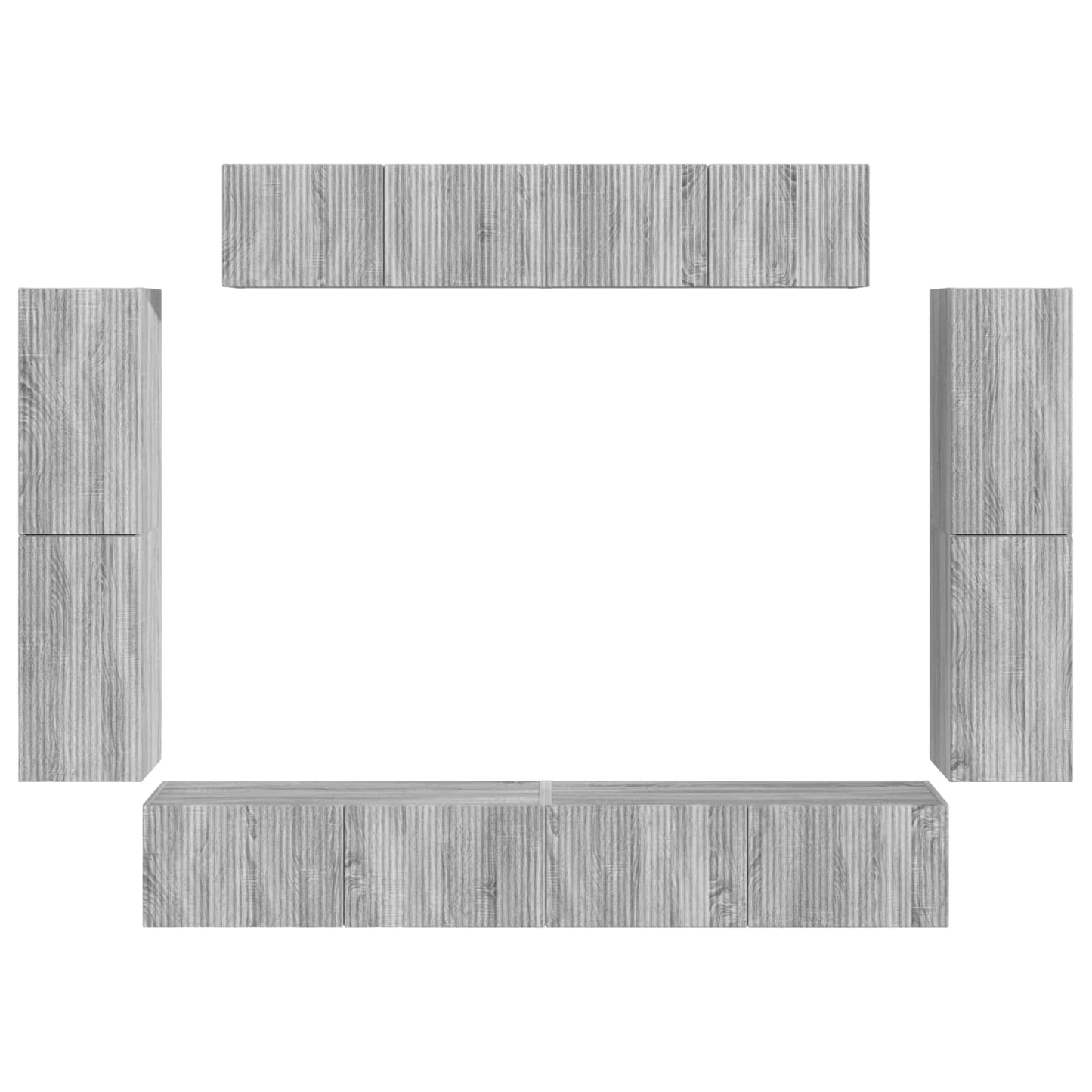 Mobile TV 4 pcs Grigio Sonoma