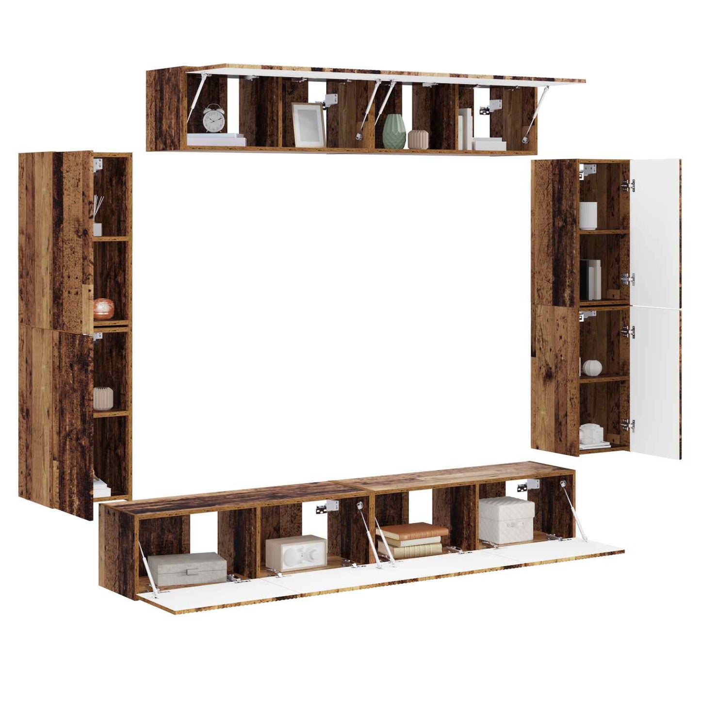 Mobile TV 4 pcs Legno vecchio