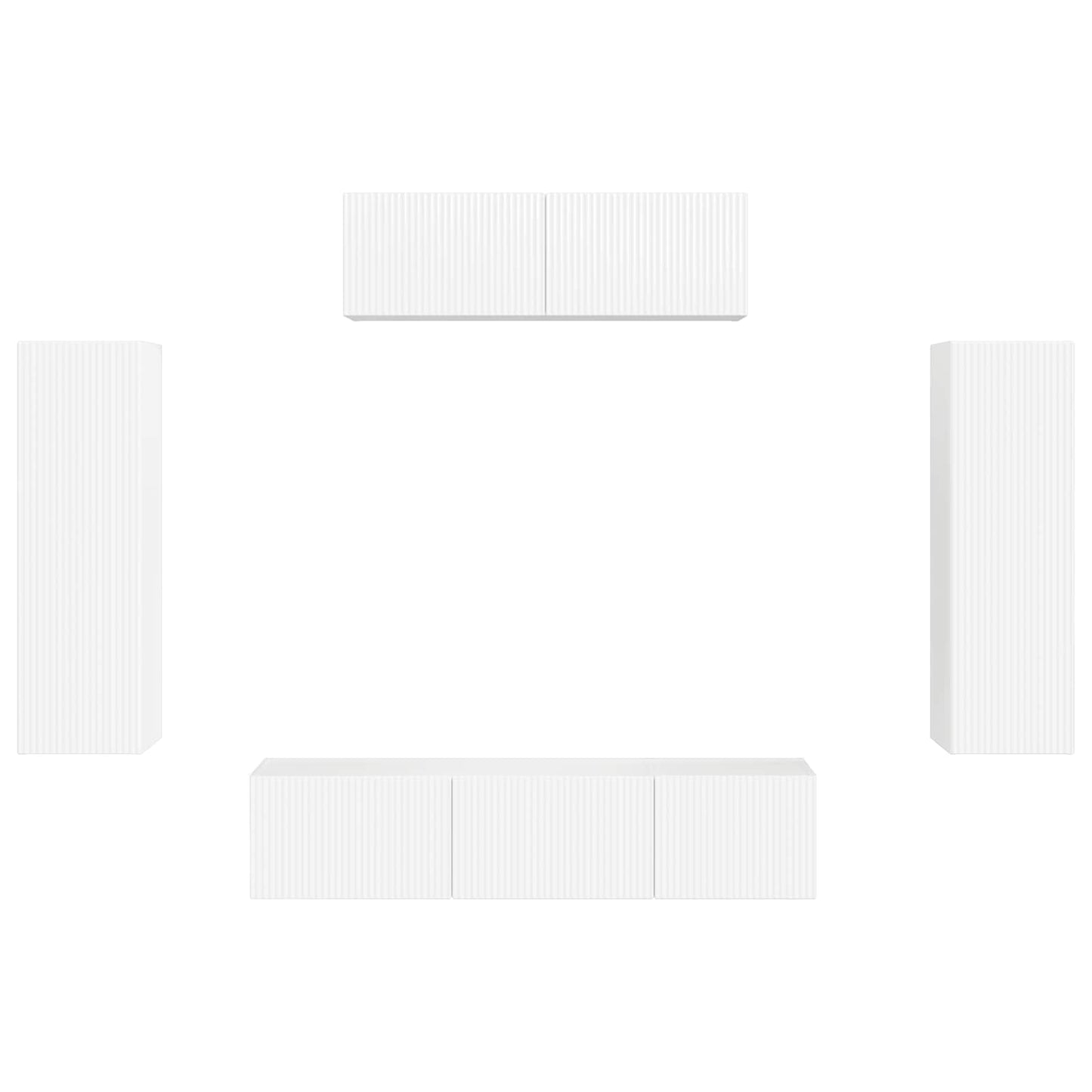 Mobile TV 3 pcs Bianco Lucido