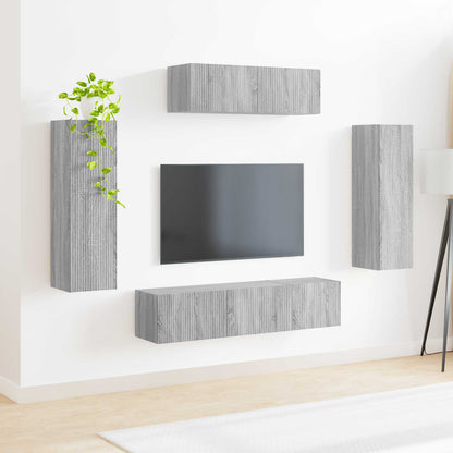 Mobile TV 3 pcs Grigio Sonoma