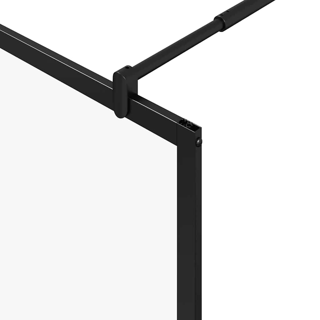 Parete Doccia Walk-in Nero 80 x 195 x 0.5 cm Vetro e Alluminio