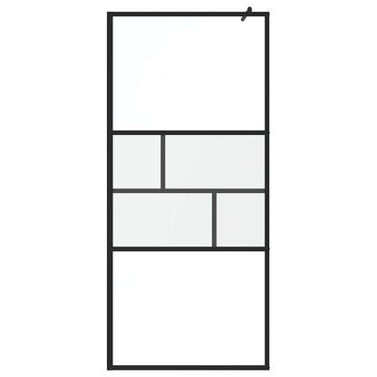Parete Doccia Walk-in Nero 80 x 195 x 0.5 cm Vetro e Alluminio