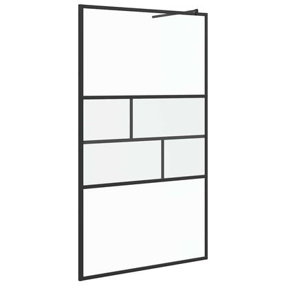 Parete Doccia Walk-in Nero 80 x 195 x 0.5 cm Vetro e Alluminio