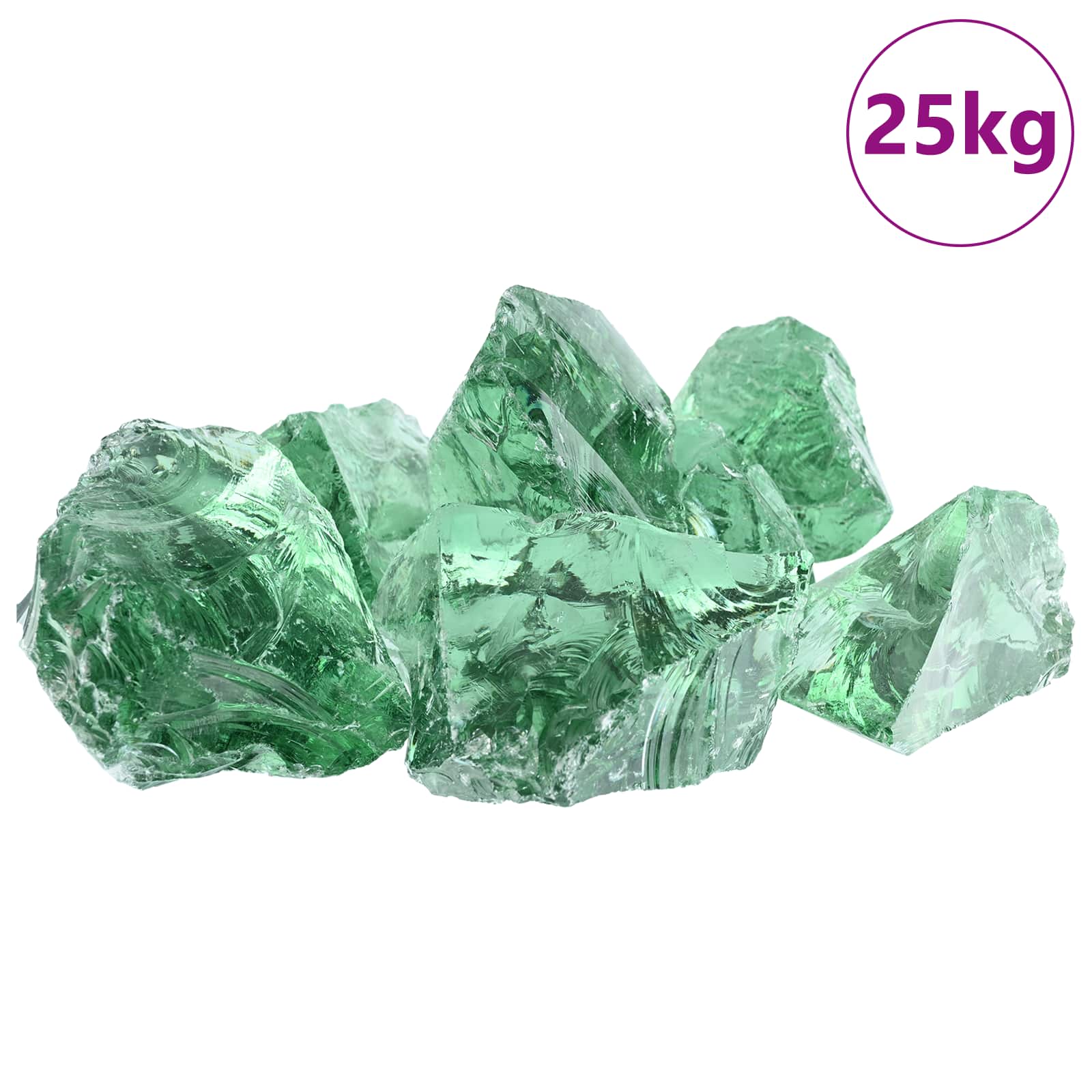 Sassi da Giardino Verde chiaro 12 cm Vetro | homemem39