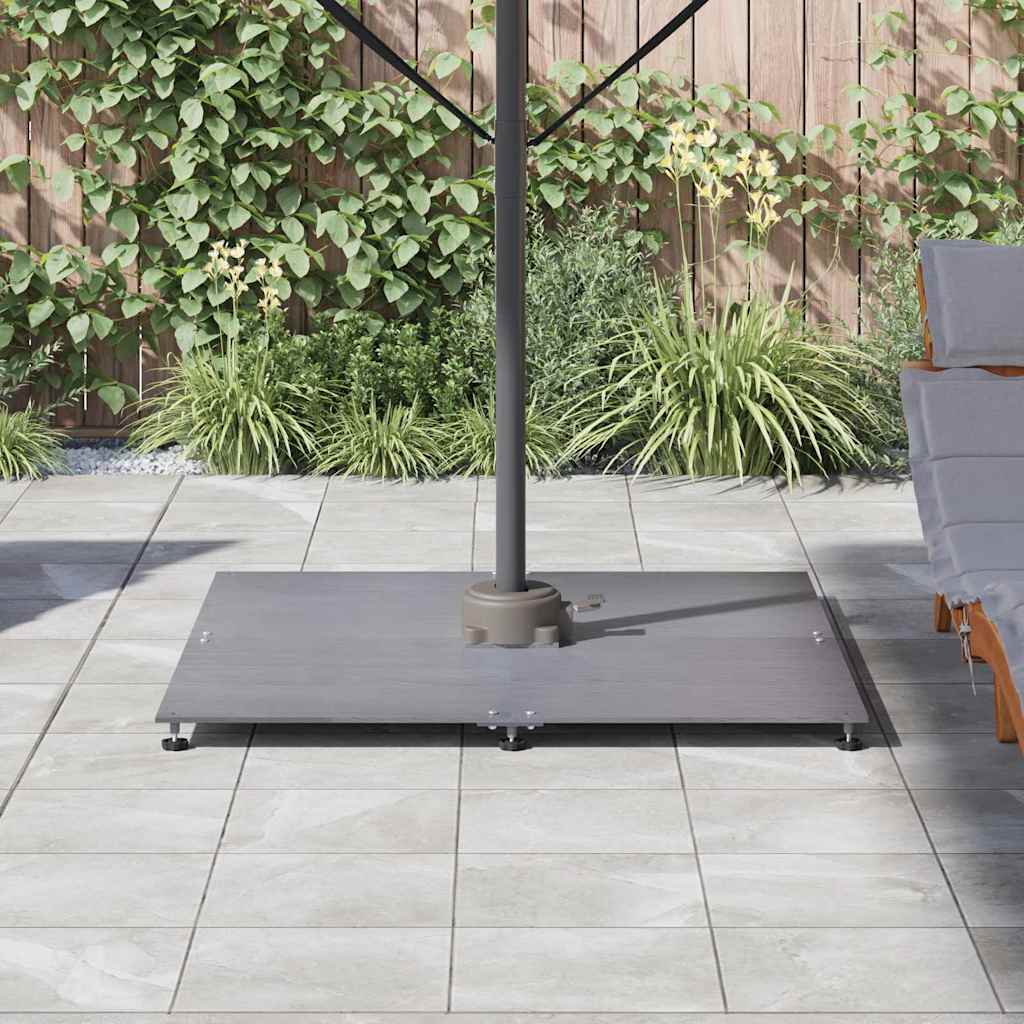 Base per ombrellone Aspetto legno grigio scuro 100 x 100 x 4 cm | homemem39
