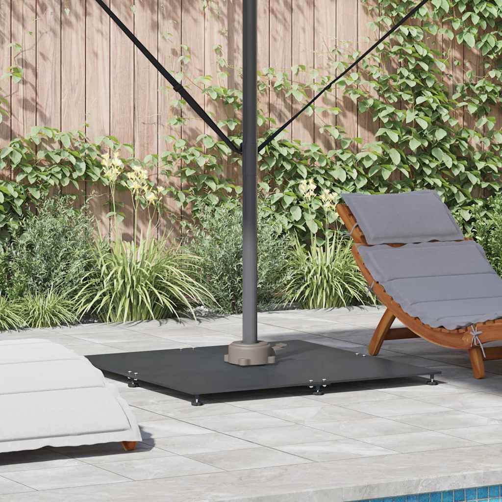 Base per ombrellone Grigio scuro 100 x 100 x 4 cm Acciaio | homemem39