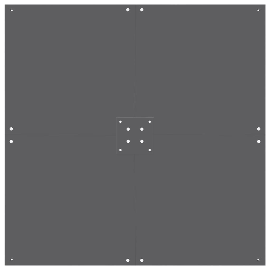 Base per ombrellone Grigio scuro 100 x 100 x 4 cm Acciaio | homemem39