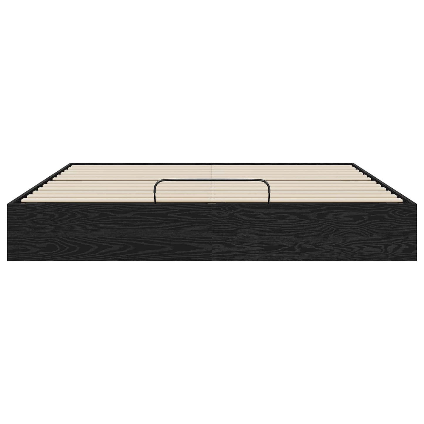 Letto ottomano con archiviazione Rovere Nero 203 x 180 x 25 cm | homemem39