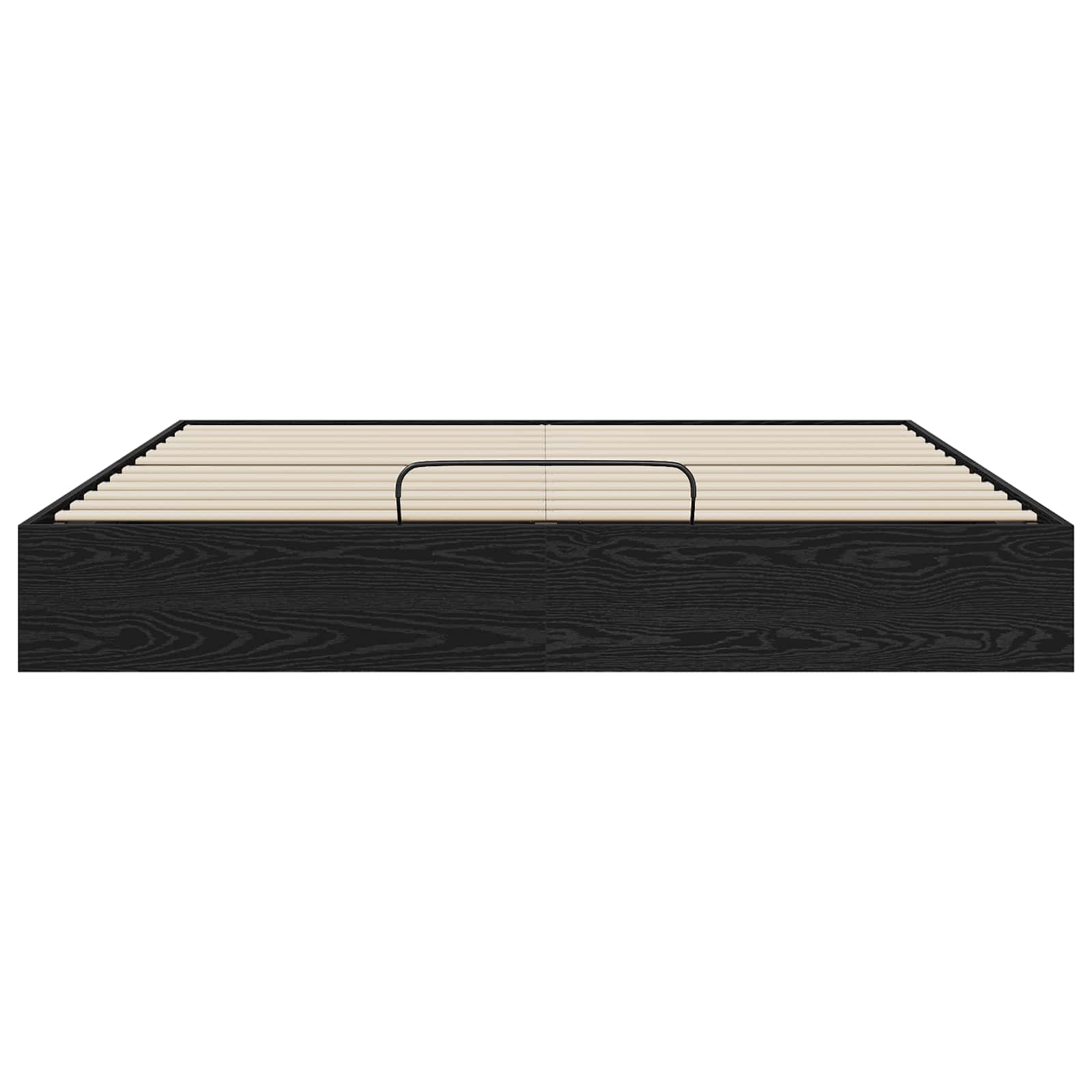 Letto ottomano con archiviazione Rovere Nero 203 x 180 x 25 cm | homemem39