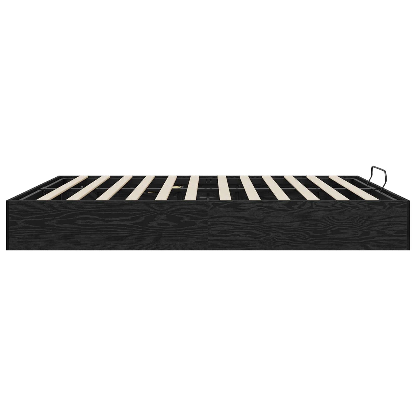 Letto ottomano con archiviazione Rovere Nero 203 x 180 x 25 cm | homemem39