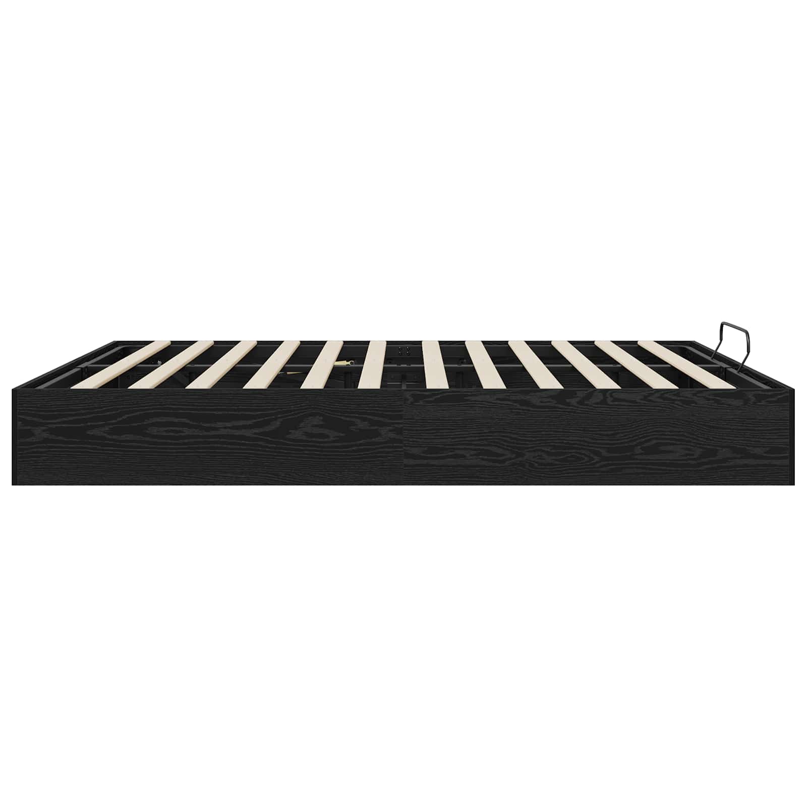 Letto ottomano con archiviazione Rovere Nero 203 x 180 x 25 cm | homemem39