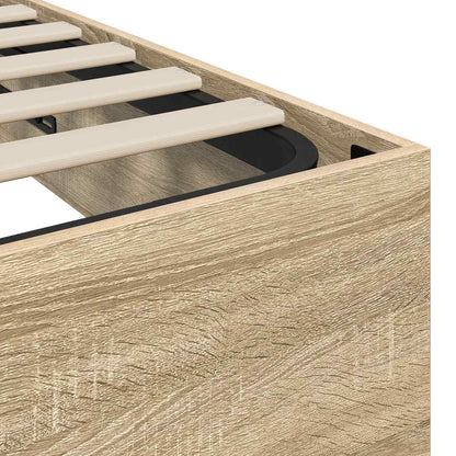Letto ottomano Rovere Sonoma 203 x 180 x 25 cm | homemem39